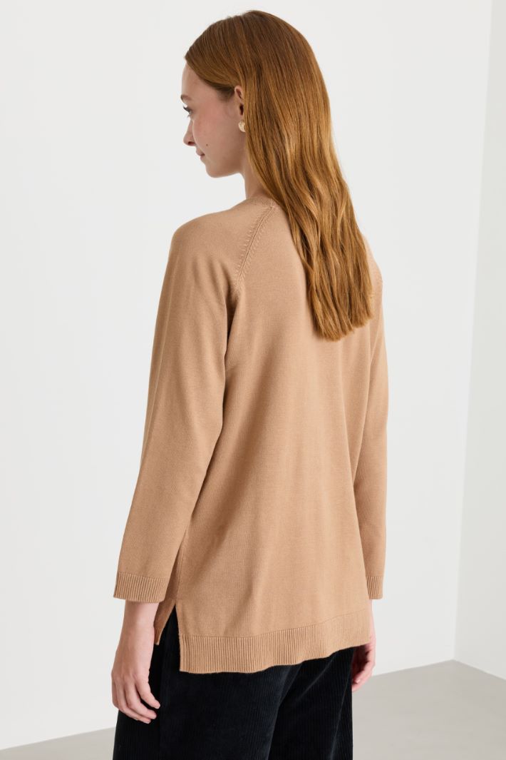 Maglia con manica raglan - CAMMELLO - Intrend - 4