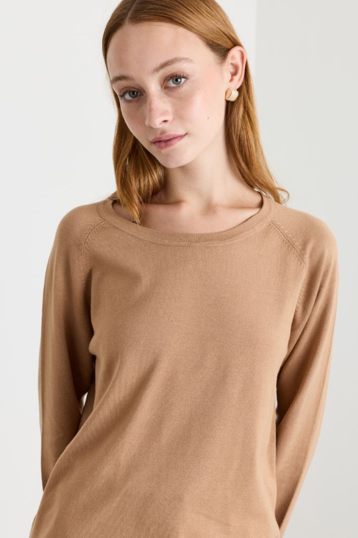 Maglia con manica raglan - CAMMELLO - Intrend - 3