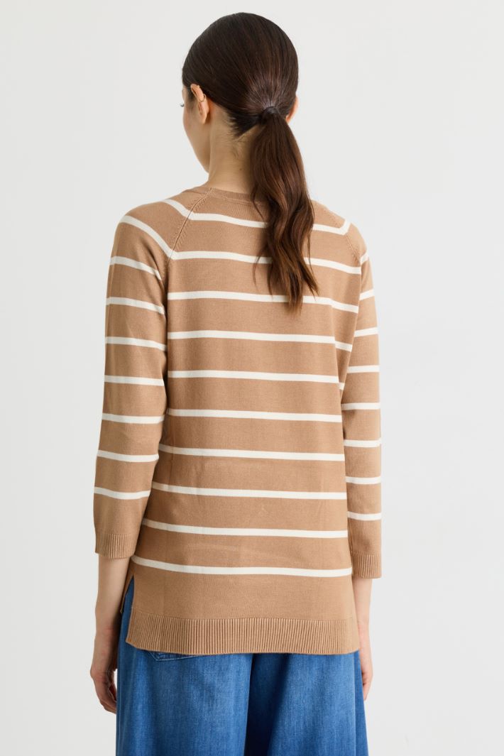 Maglia con manica raglan - CAMMELLO BIANCO - Intrend - 4