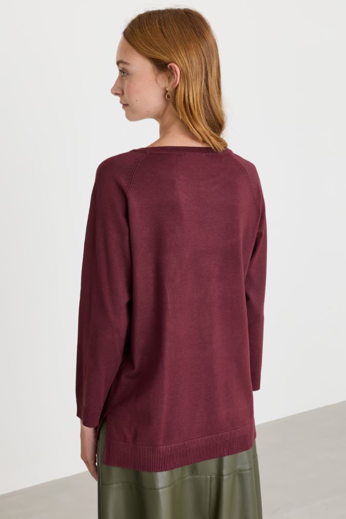 Maglia con manica raglan - BORDEAUX - Intrend - 4