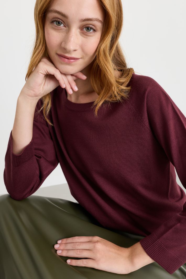 Maglia con manica raglan - BORDEAUX - Intrend - 3
