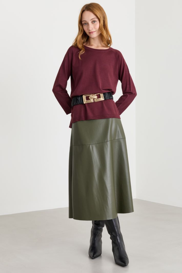 Maglia con manica raglan - BORDEAUX - Intrend