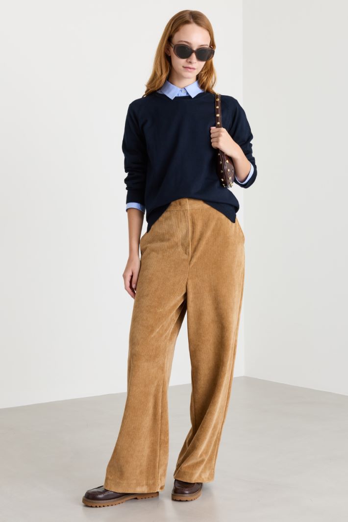 Maglia con manica raglan - BLU - Intrend