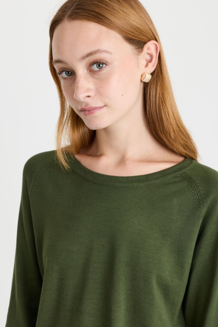 Maglia con manica raglan - VERDE - Intrend - 3