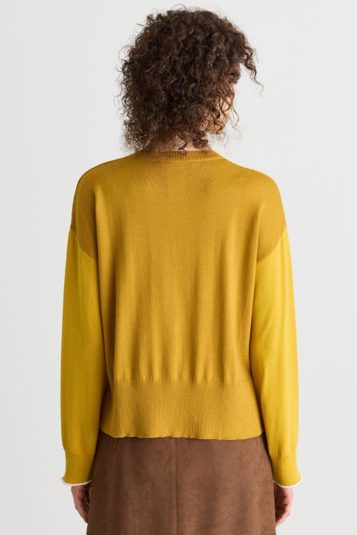 Pullover mit Schlitzen - ORANGE - Intrend - 4