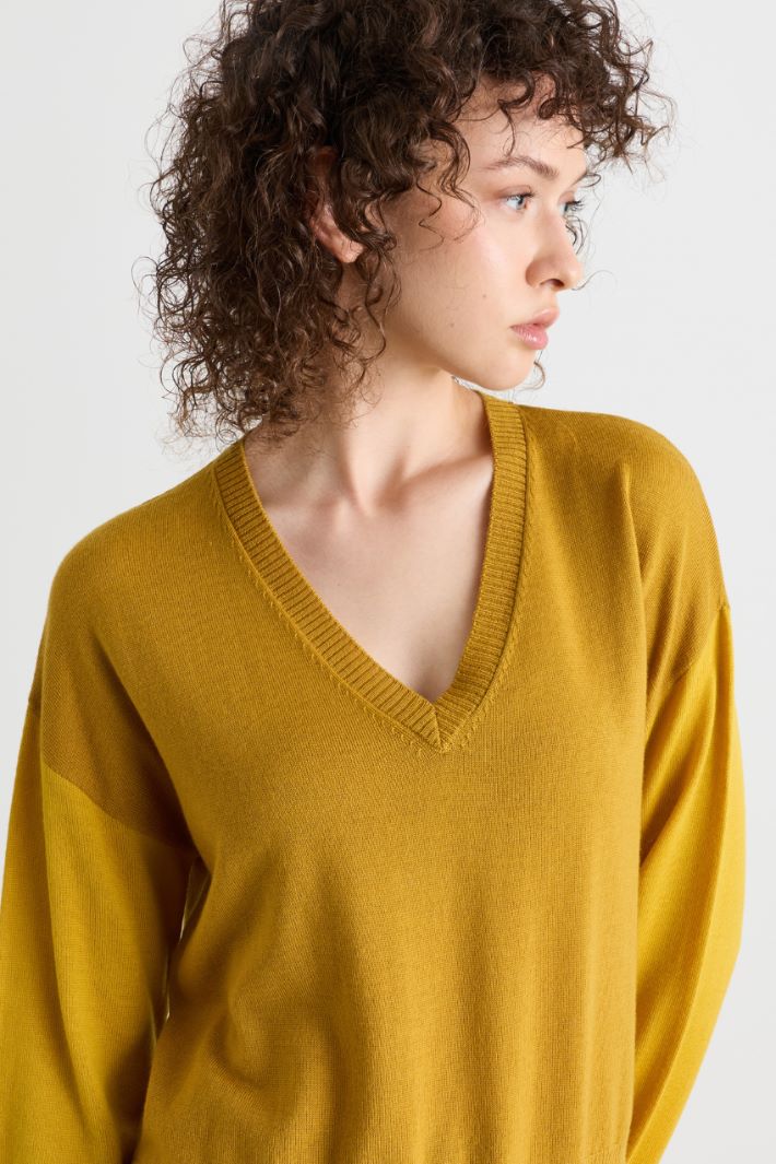 Pullover mit Schlitzen - ORANGE - Intrend - 3