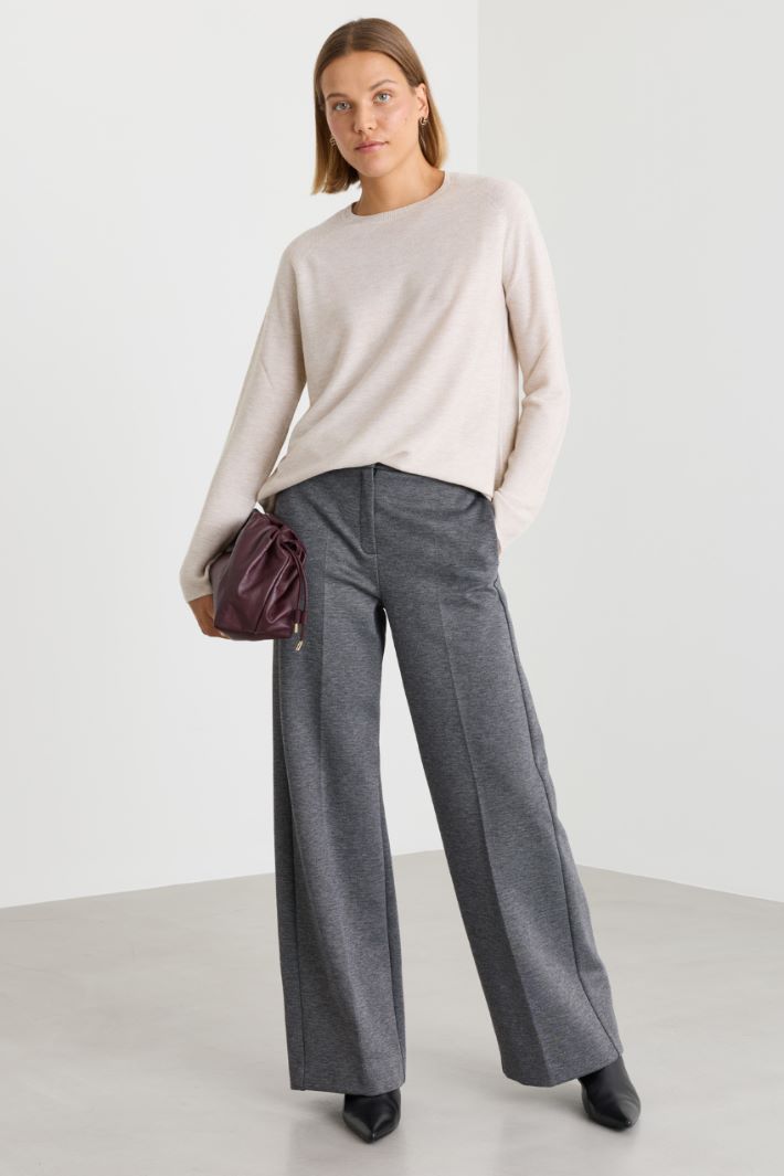 Weicher Pullover mit Raglanärmeln - ELFENBEIN - Intrend