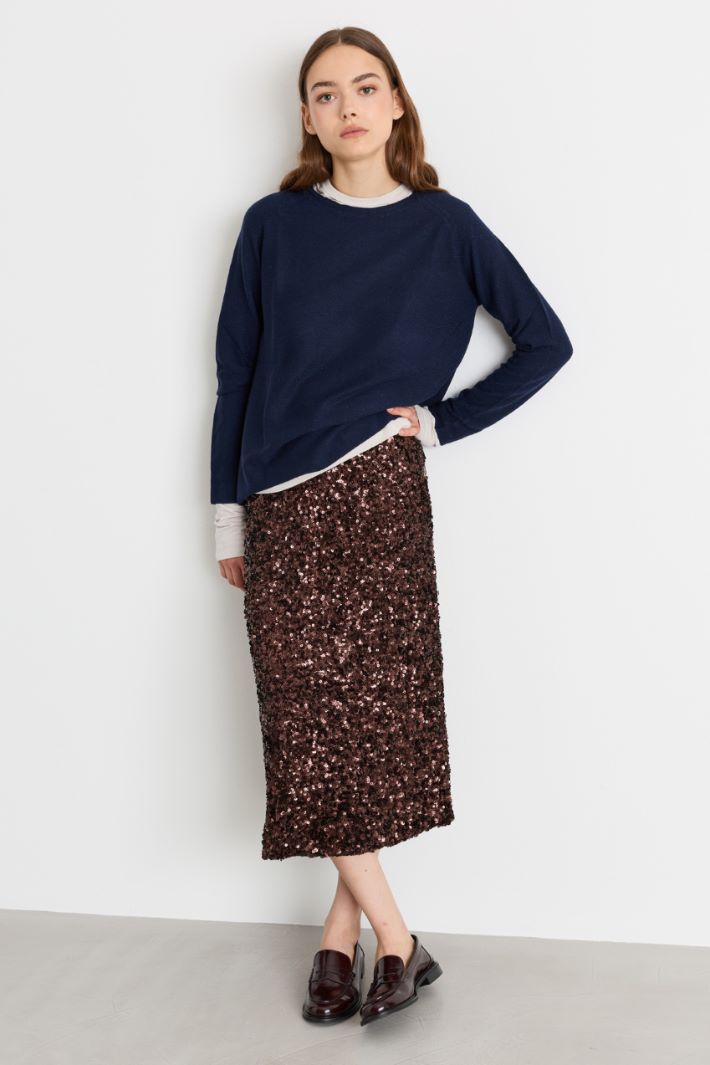 Weicher Pullover mit Raglanärmeln - BLAU - Intrend