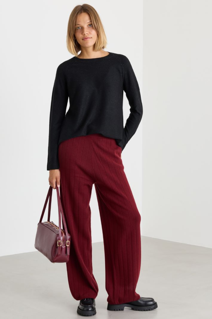 Weicher Pullover mit Raglanärmeln - SCHWARZ - Intrend