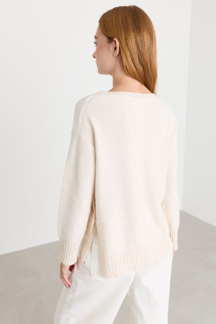 Maglia con spacchi - BIANCO - Intrend - 4