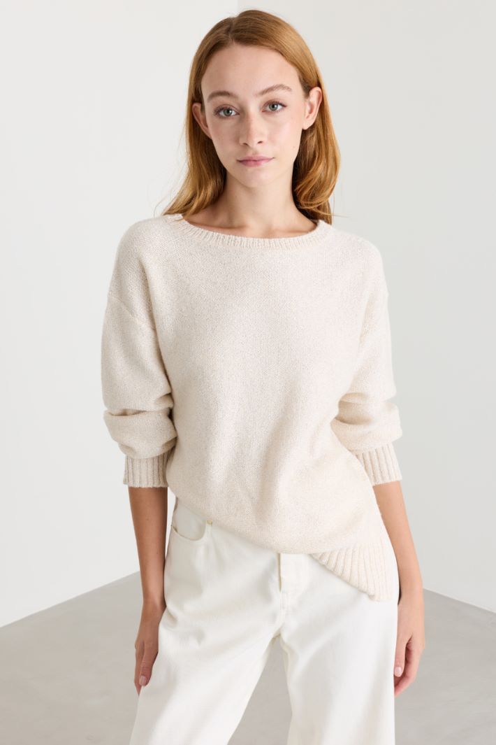 Maglia con spacchi - BIANCO - Intrend - 2