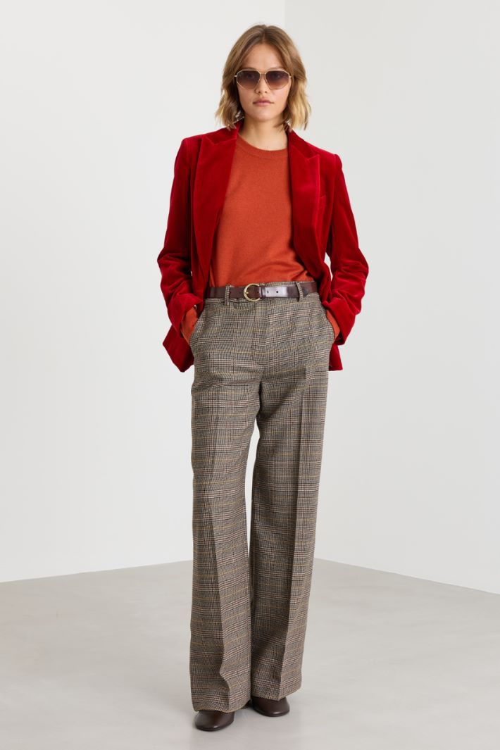 Round-neck jumper - RED - Intrend
