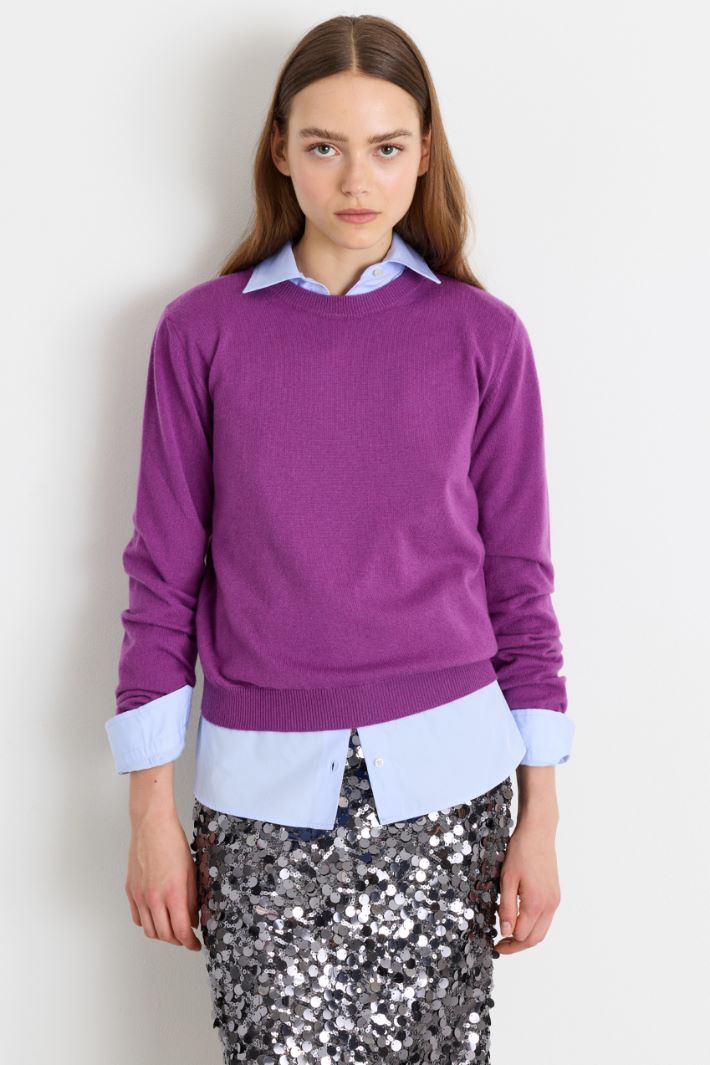 Round-neck jumper - VIOLET - Intrend - 2