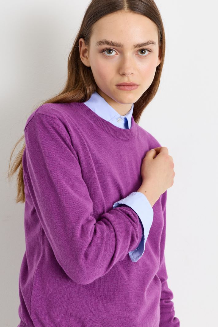 Round-neck jumper - VIOLET - Intrend - 3