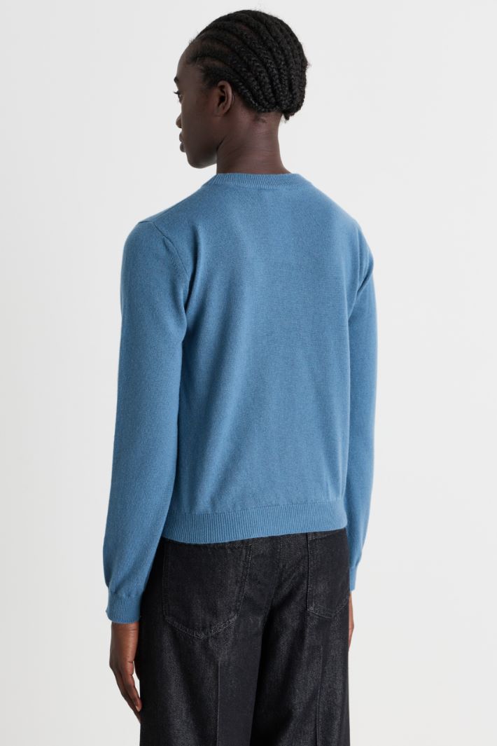 Maglia con scollo tondo - AZZURRO - Intrend - 4
