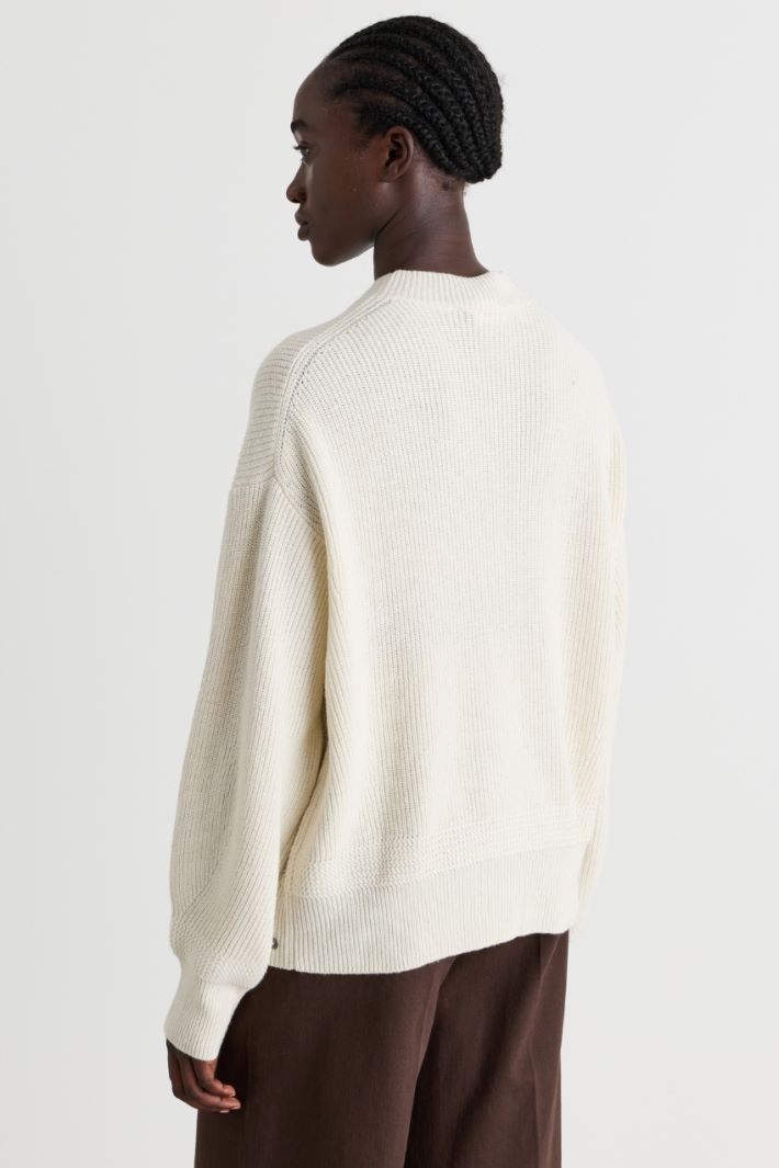 Maglia a punto pannocchia - BIANCO - Intrend - 4