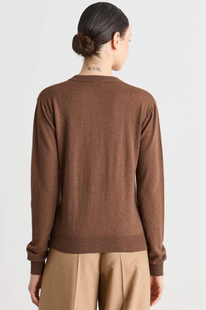 Maglia girocollo - MARRONE - Intrend - 4