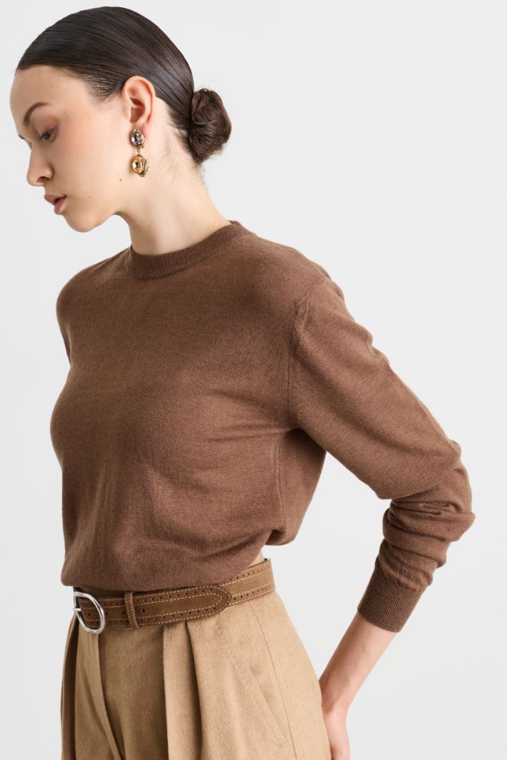 Maglia girocollo - MARRONE - Intrend - 2