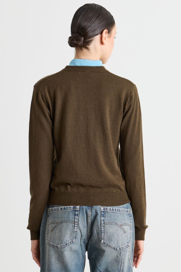 Maglia girocollo - MARRONE - Intrend - 4