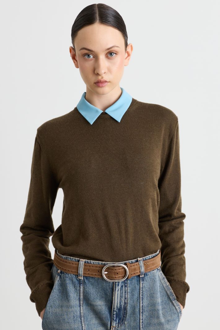Maglia girocollo - MARRONE - Intrend - 2