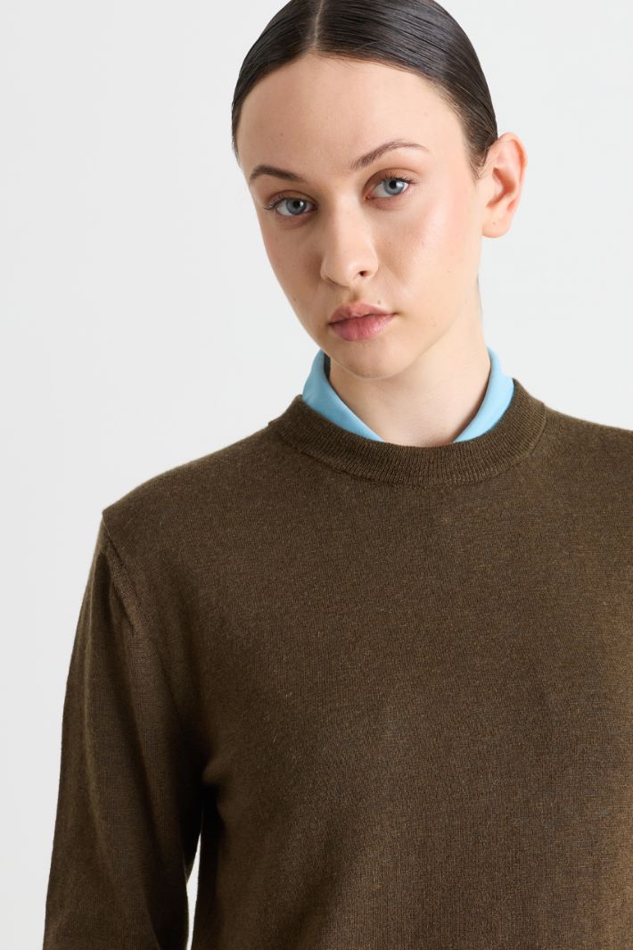 Maglia girocollo - MARRONE - Intrend - 3