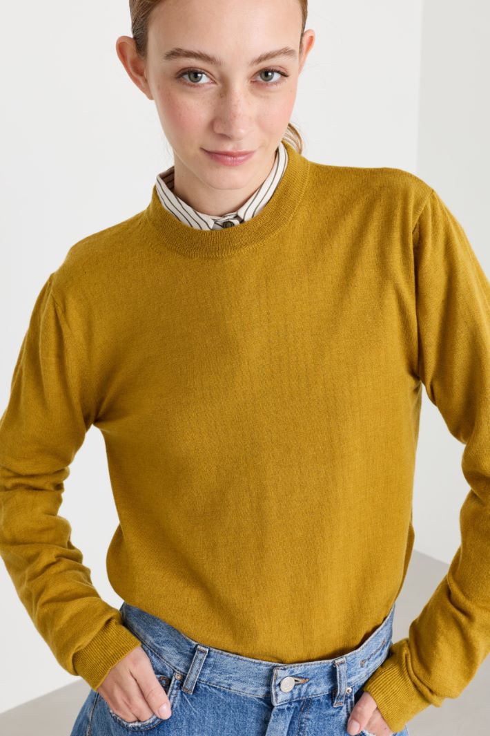 Maglia girocollo - GIALLO - Intrend - 3