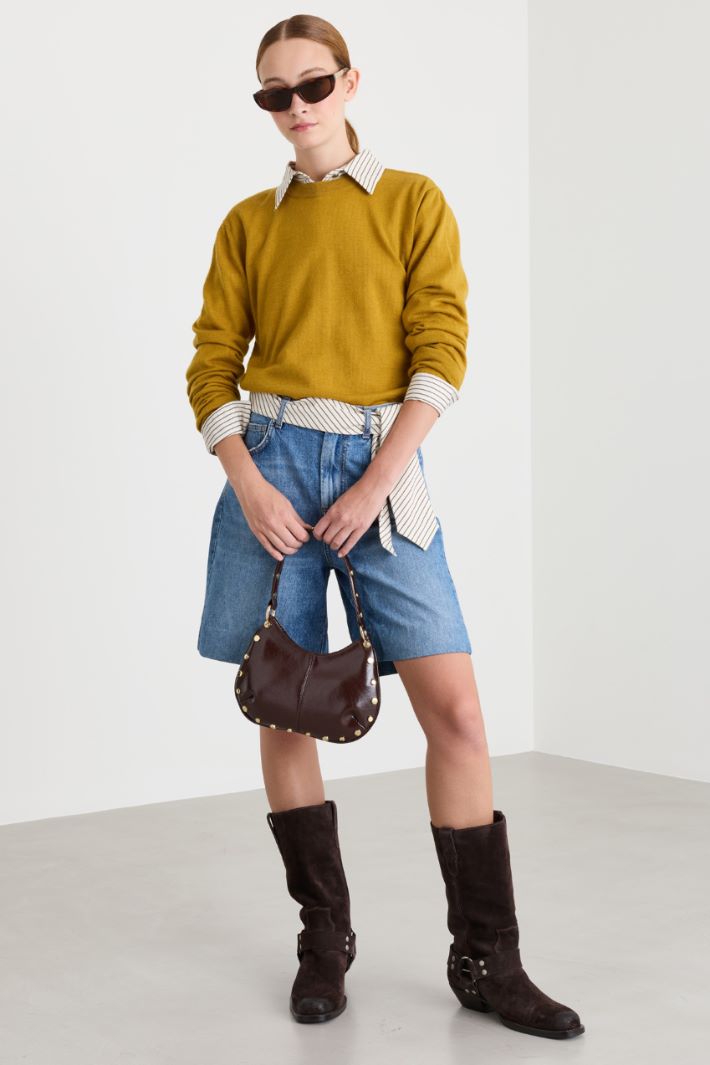 Maglia girocollo - GIALLO - Intrend
