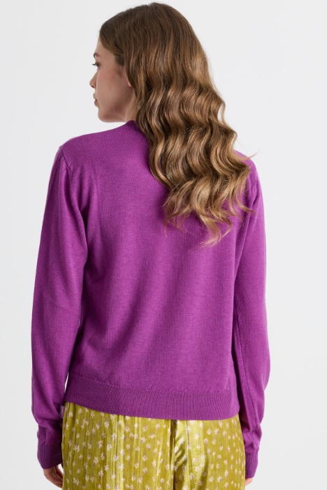 Maglia girocollo in lana e cashmere
