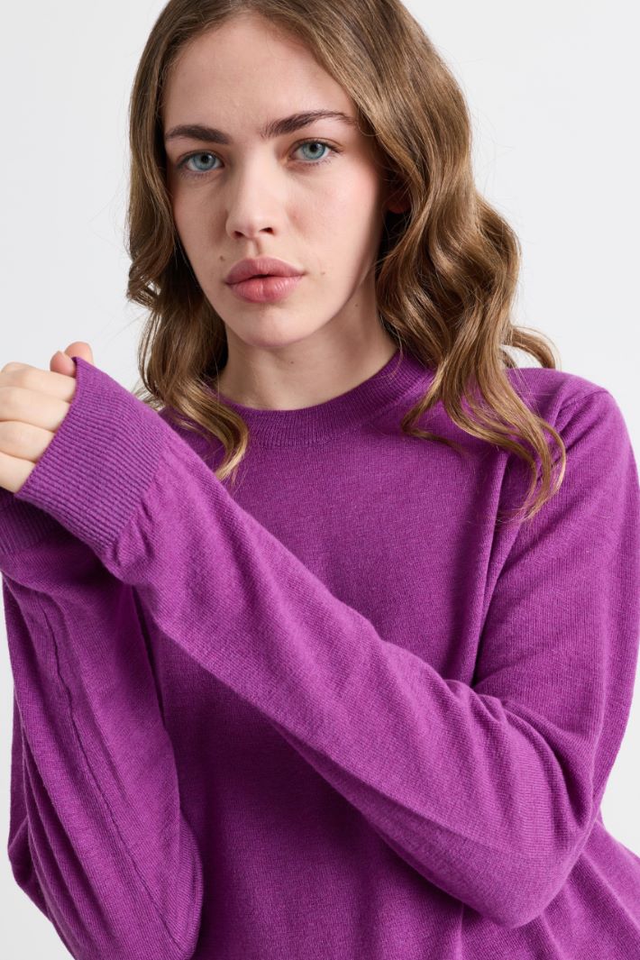 Maglia girocollo - VIOLA - Intrend - 3