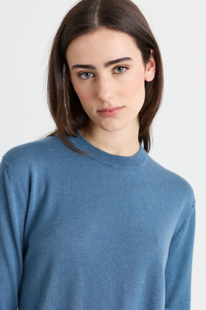 Maglia girocollo - AZZURRO - Intrend - 3