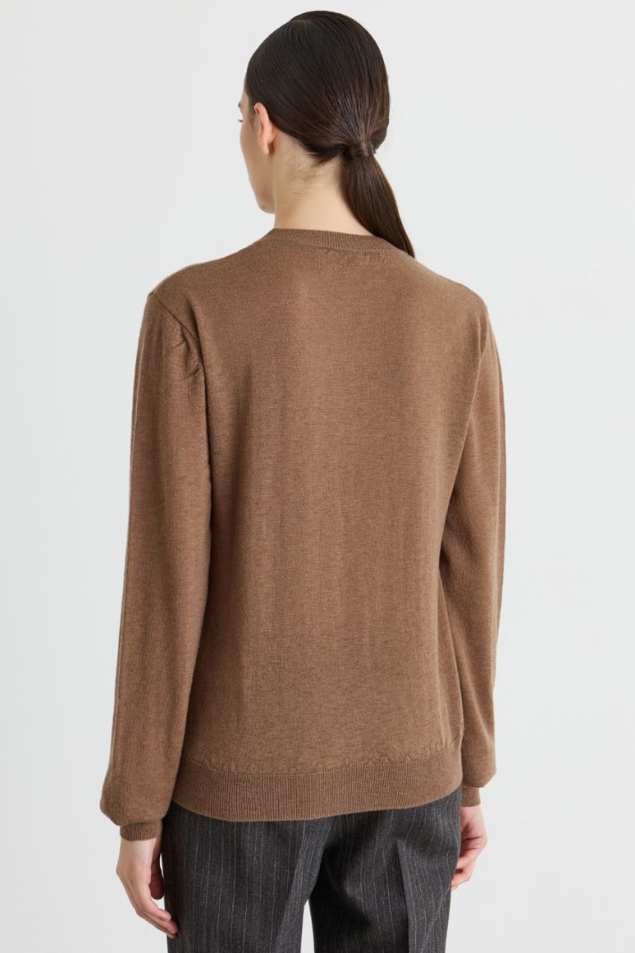 Maglia girocollo - MARRONE - Intrend - 4