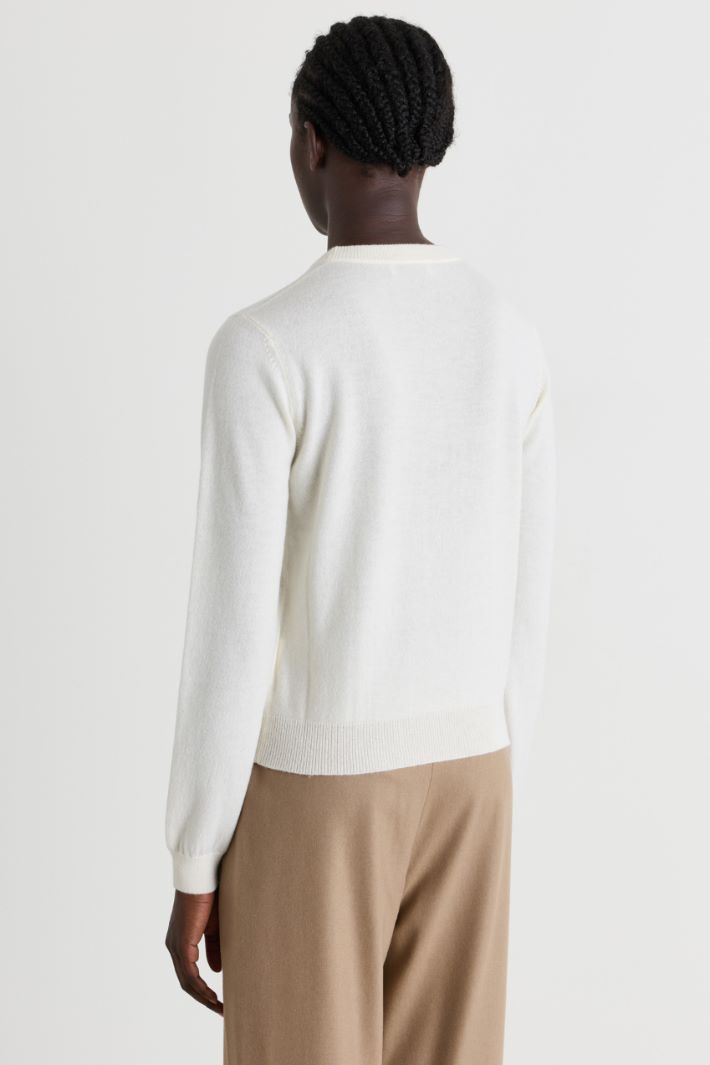 Maglia con scollo tondo - BIANCO - Intrend - 4