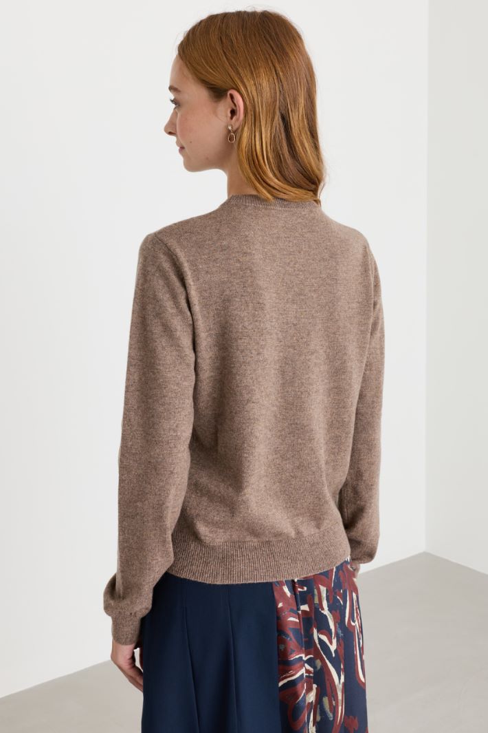 Maglia con scollo tondo - BEIGE - Intrend - 4