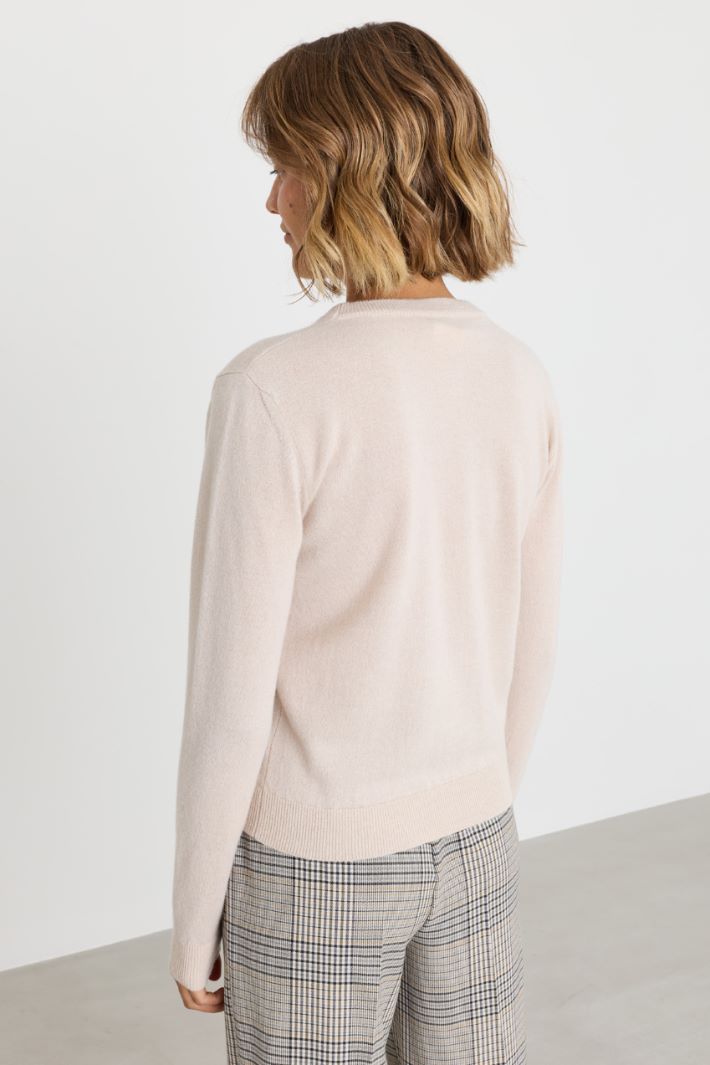 Pull à col rond - BEIGE - Intrend - 4