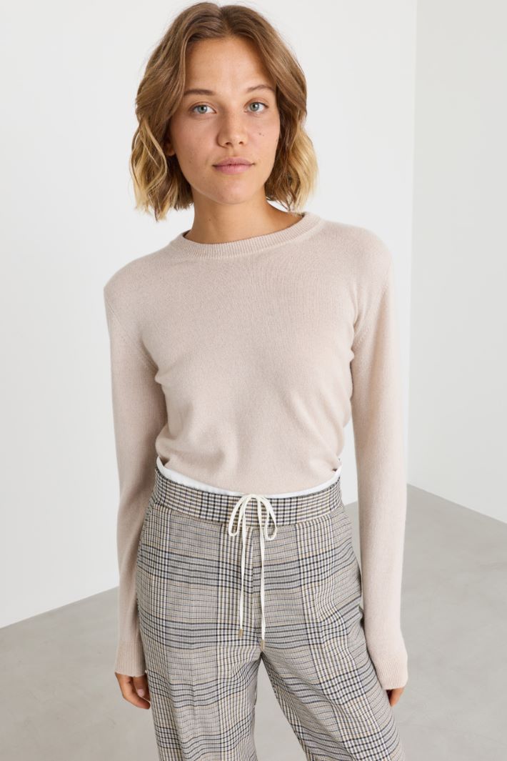 Pull à col rond - BEIGE - Intrend - 2