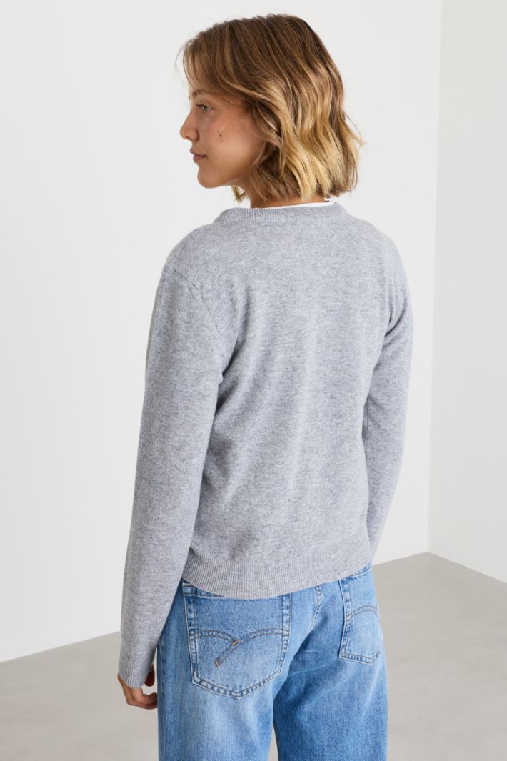 Pull à col rond - GRIS - Intrend - 4