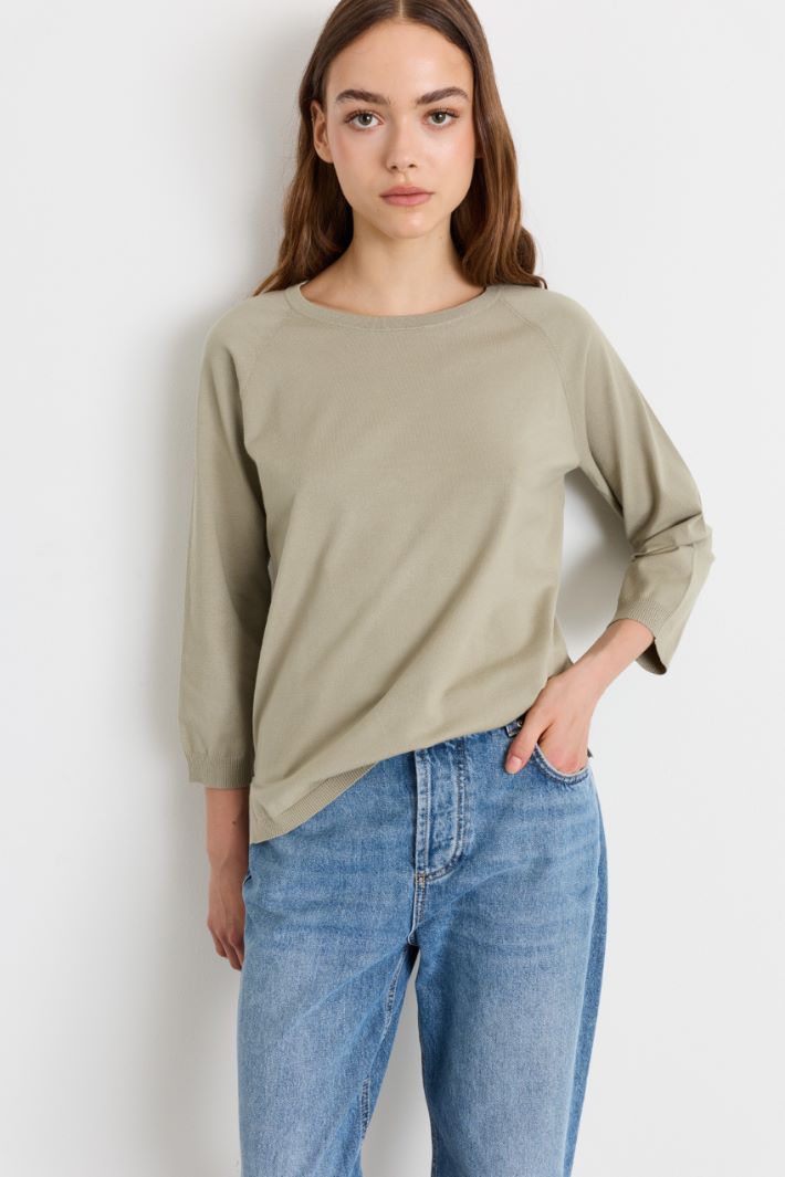 Maglia con manica raglan - VERDE - Intrend - 2