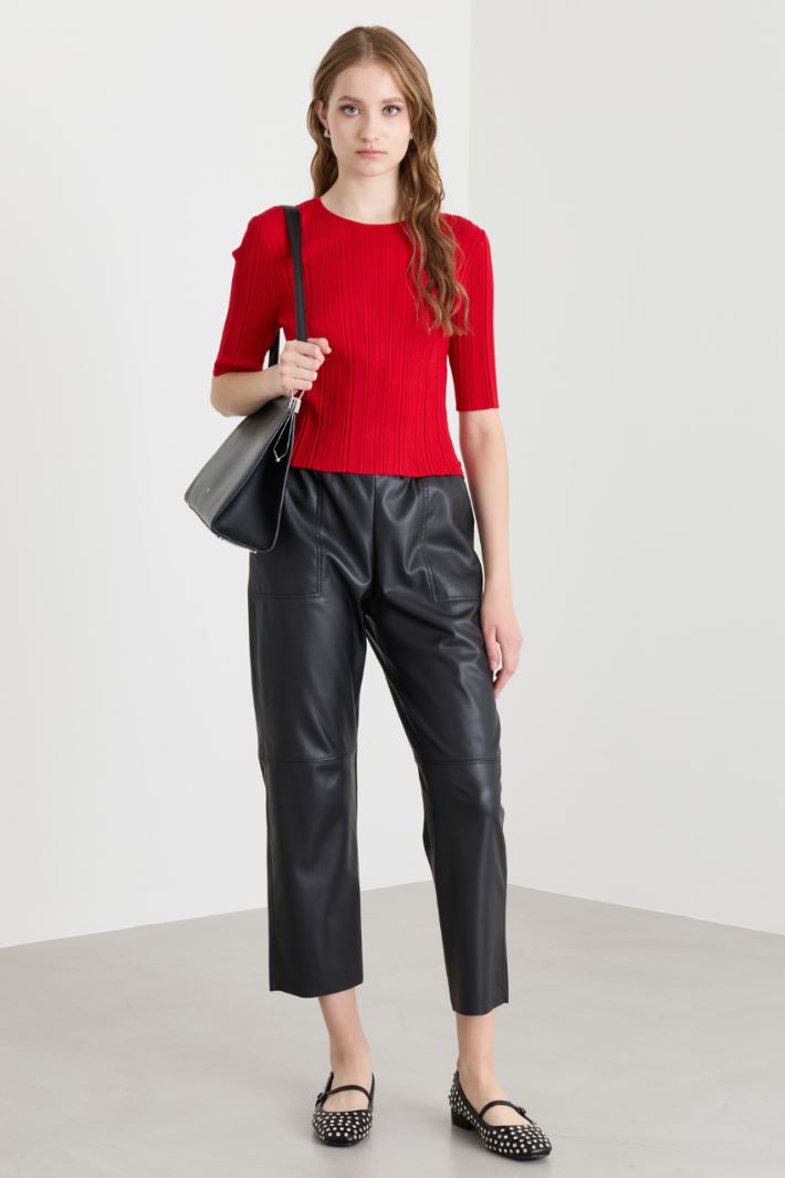 Maglia a coste - ROSSO - Intrend