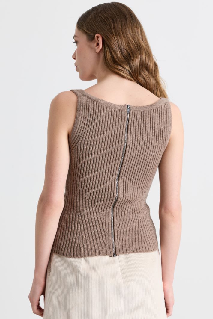 Top in maglia - MARRONE - Intrend - 4