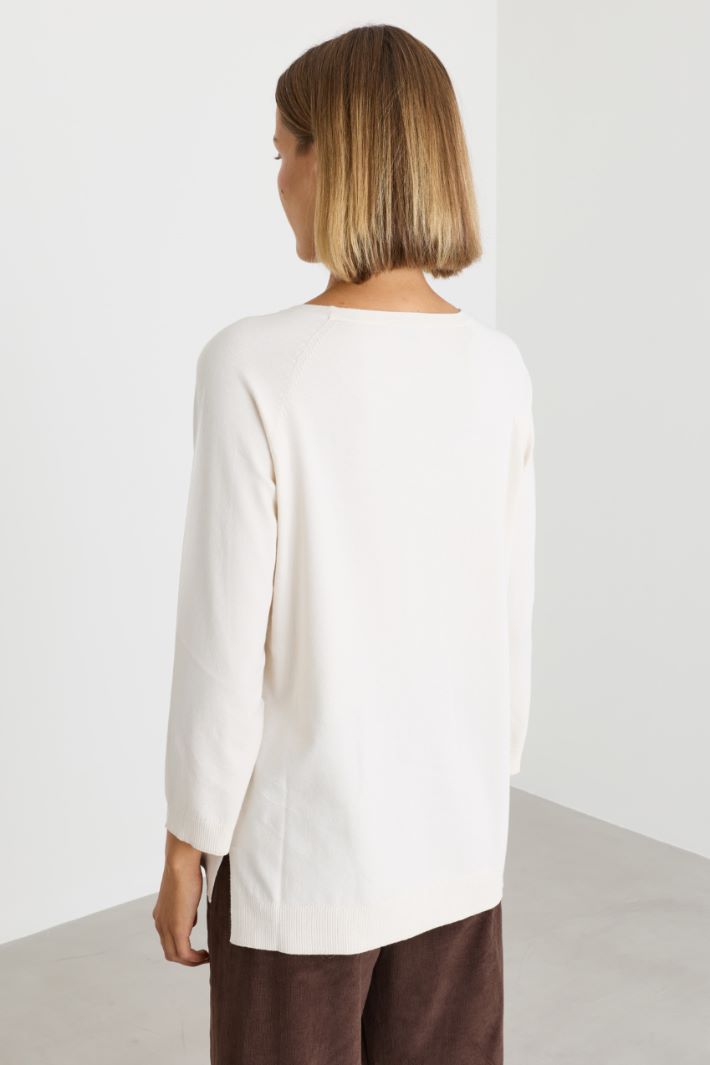 Maglia con manica raglan - BIANCO - Intrend - 4