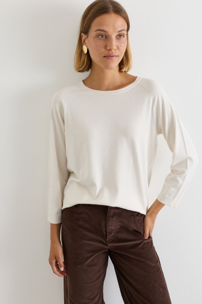 Maglia con manica raglan - BIANCO - Intrend - 2
