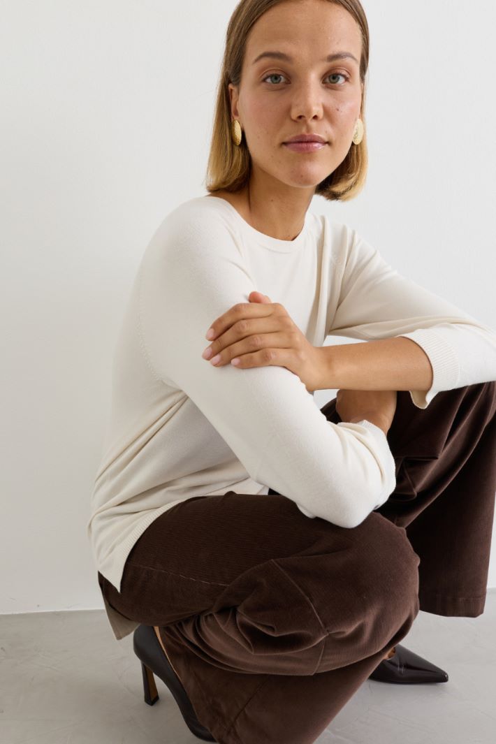 Maglia con manica raglan - BIANCO - Intrend - 3