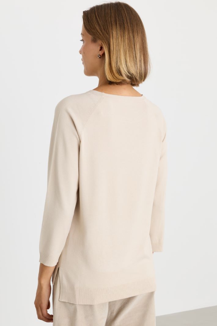 Maglia con manica raglan - BEIGE - Intrend - 4