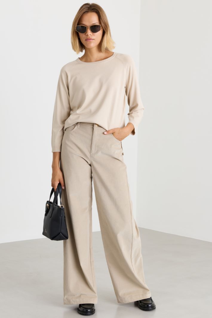 Maglia con manica raglan - BEIGE - Intrend