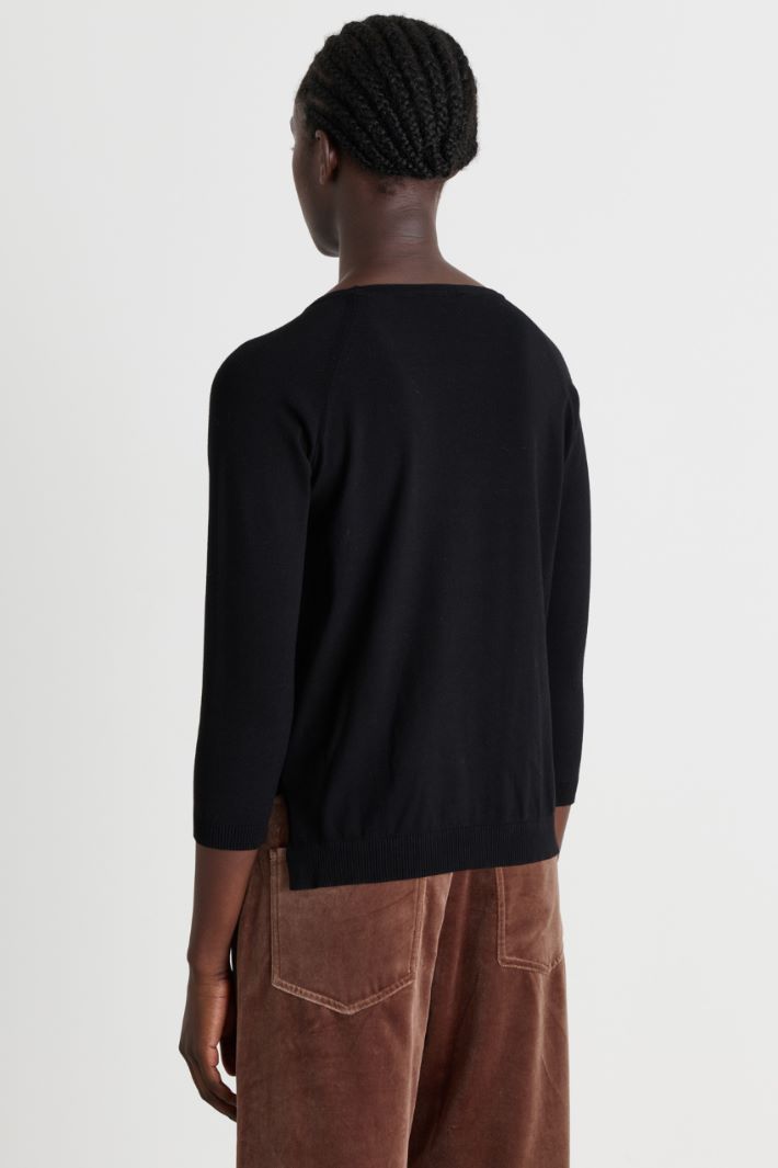 Maglia con manica raglan - NERO - Intrend - 4