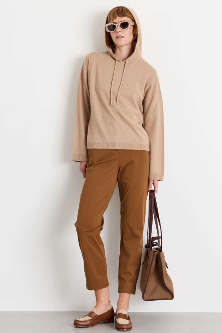 Hooded Jumper - CAMEL - Intrend
