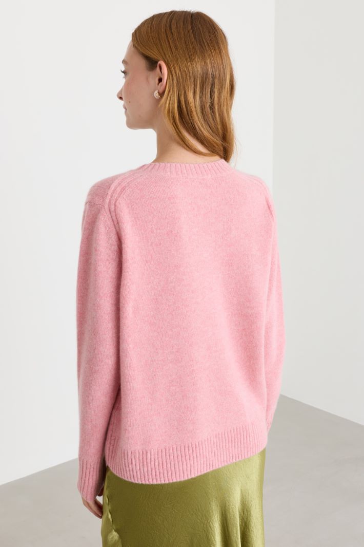 Maglia con profili a coste - ROSA - Intrend - 4