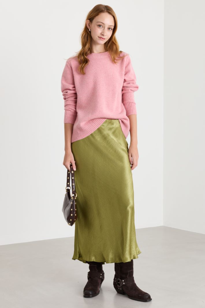 Maglia con profili a coste - ROSA - Intrend