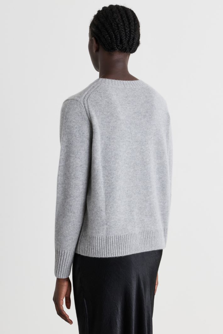 Maglia con profili a coste - GRIGIO - Intrend - 4