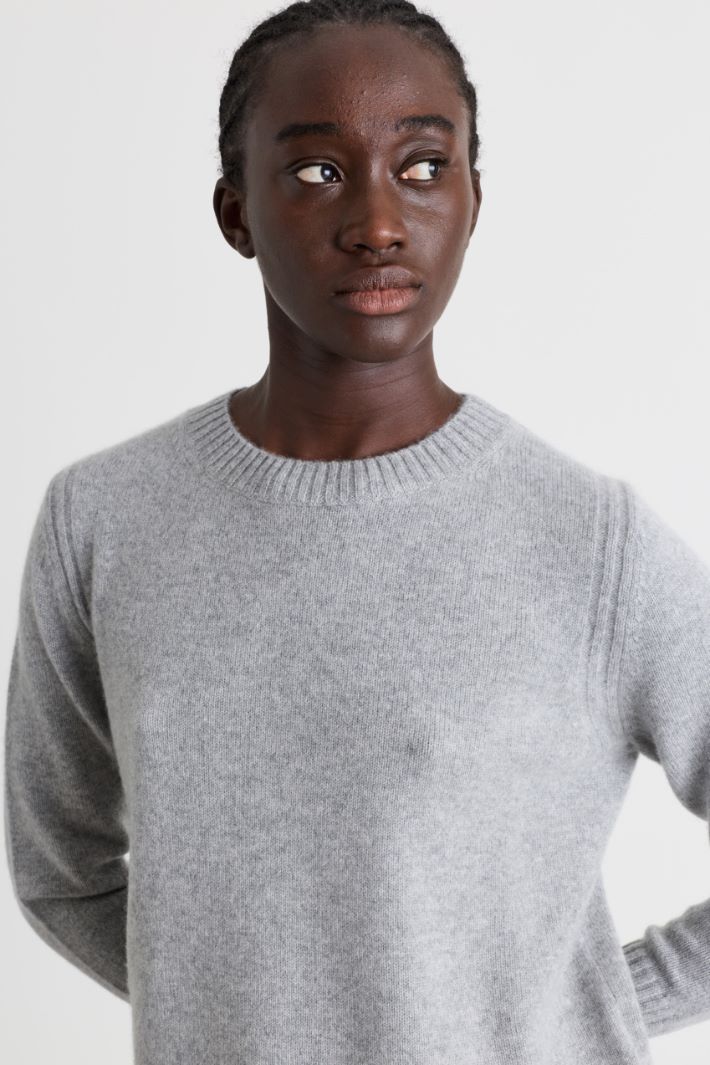 Maglia con profili a coste - GRIGIO - Intrend - 3